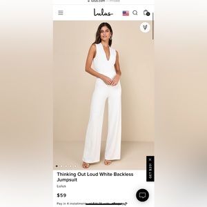 White jumpsuit from Lulus Size XS.
